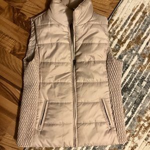 Cream satin winter vest